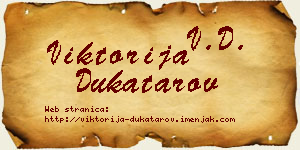 Viktorija Dukatarov vizit kartica